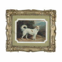 Glasar   Картина  Glasar  в прямоугольной раме белая собака, 27x2x32 см превью