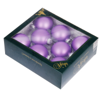 Krebs   Набор шаров новогодних Krebs int CBK02303 67 мм 8 шт фиолетовые превью
