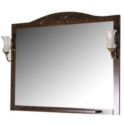 АСБ-Мебель   зеркало салерно 105 см с полкой и 2 светильниками