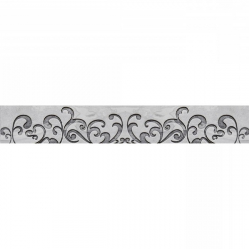 Msi   бордюр керамический sezar grey platinum glossy cer 9х60 серый