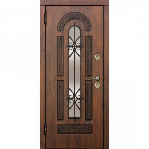 Ferroni   дверь входная vikont грецкий орех (860мм) правая 2050х860 правая,