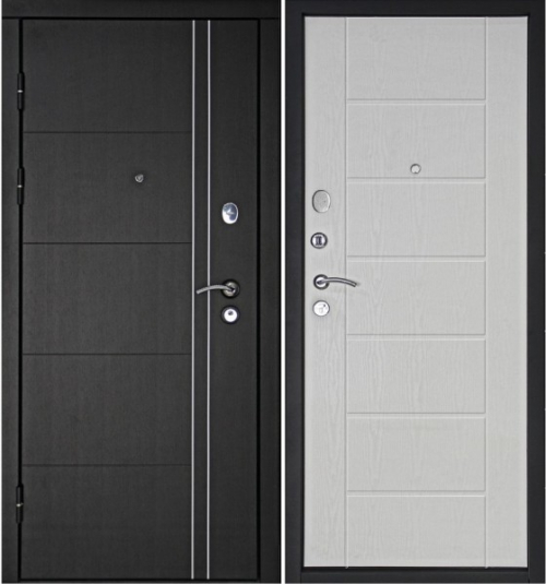 Дверной Континент   дверь металлическая дк теплолюкс беленый дуб 860х2050 левая