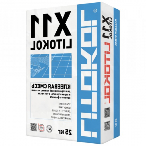 Litokol   клей для плитки усиленный litokol х11, 25 кг