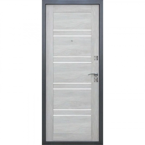 Ferroni   дверь входная dominanta серебро дуб шале белый царга 2050х960 левая