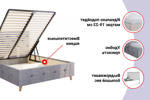 SCANDICA Кровать с подъёмным механизмом Паола 