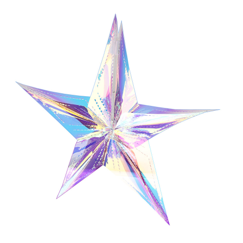 Сноу бум  377-444 СНОУ БУМ Подвеска декоративная в форме звезды, ПВХ, 30 см