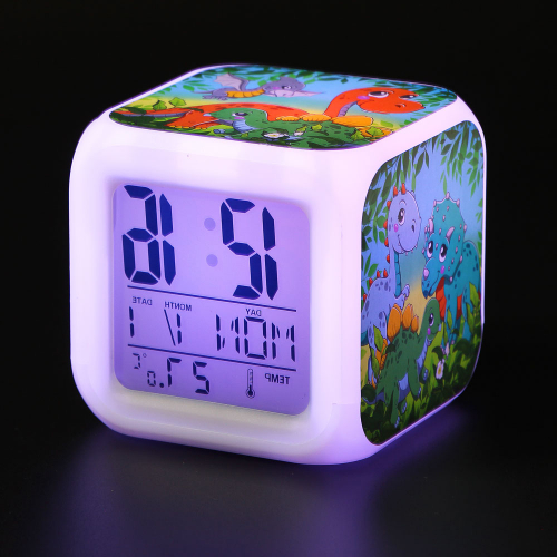 LADECOR  529-197 LADECOR CHRONO Часы-будильник, 9х9х9см, календарь, термометр, подсветка LED, пластик, 2 дизайна