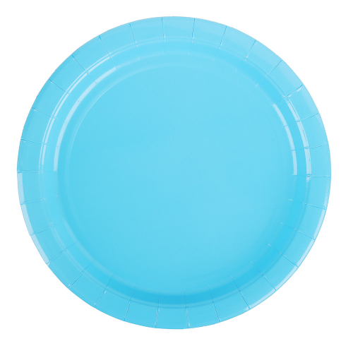   530-283 Набор бумажных тарелок 6шт, 23 см, голубой