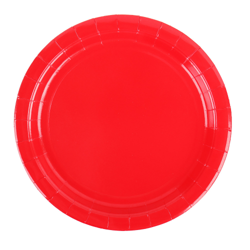  530-288 Набор бумажных тарелок 6шт, 23 см, красный