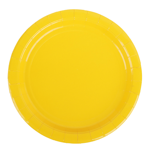   530-278 Набор бумажных тарелок 6шт, 23 см, желтый