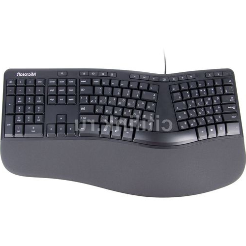 MICROSOFT Клавиатуры Ergonomic Клавиатура Microsoft Ergonomic, USB, c подставкой для запястий, черный [lxm-00011]