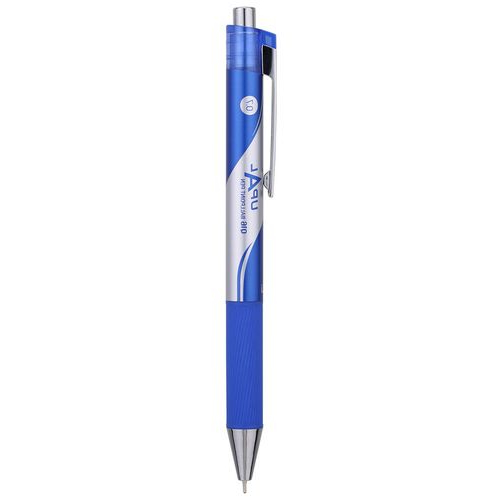 DELI Ручки EQ16-BL Ручка шариков. Deli Upal EQ16-BL авт. корп.синий мет. d=0.7мм чернила син. резин. манжета 12 шт./кор.