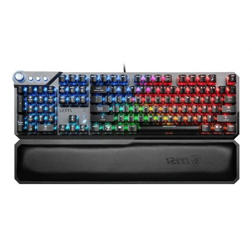 MSI Клавиатуры VIGOR GK71 SONIC Клавиатура MSI VIGOR GK71 SONIC, USB, c подставкой для запястий, серый + черный [s11-04ru234-cla]
