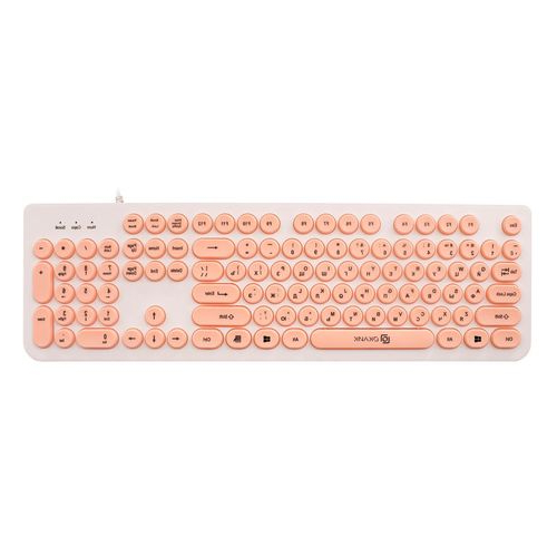 OKLICK Клавиатуры 400MR Клавиатура Oklick 400MR, USB, белый розовый [1070516]