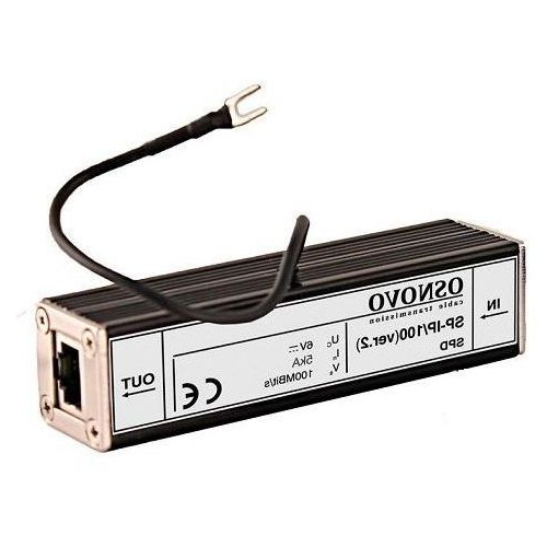 OSNOVO Аксессуары для видеокамер SP-IP/100(ver2) Грозозащита OSNOVO SP-IP/100(ver2), серый