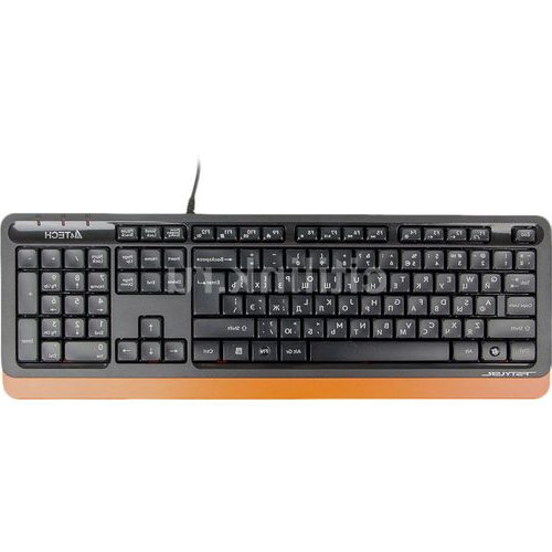 A4TECH Клавиатуры Fstyler FK10 Клавиатура A4TECH Fstyler FK10, USB, черный оранжевый [fk10 orange]