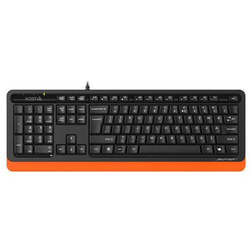 A4TECH Клавиатуры Fstyler FKS10 Клавиатура A4TECH Fstyler FKS10, USB, черный оранжевый [fks10 orange]