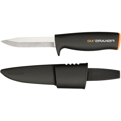 FISKARS Садовые пилы и ножи K40 Нож садовый Fiskars K40 большой черный/оранжевый (1001622)