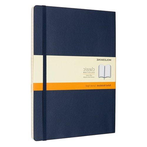    Блокнот Moleskine Classic Soft XLarge, 190 х 250 мм, 192 страниц, линейка, мягкая обложка, синий сапфир