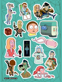 StickersOne   Стикерпак Rick And Morty #7 превью