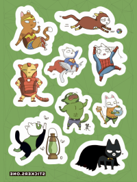 StickersOne   Стикерпак Comics Cats превью