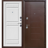 Ferroni   дверь входная 10 см троя медный антик белый ясень (960мм) левая 2050х960 левая, превью