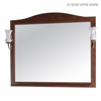 АСБ-Мебель   зеркало салерно 80 см с полкой и 2 светильниками превью