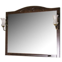 АСБ-Мебель   зеркало салерно 105 см с полкой и 2 светильниками превью