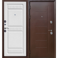 Ferroni   дверь входная 10 см троя медный антик белый ясень (960мм) правая 2050х960 правая, превью