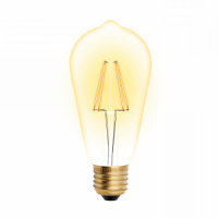 UNIEL   лампа светодиодная uniel vintage led-st64-5w/golden/e27 glv22go е27 цилиндрическая {133}вт2200к превью