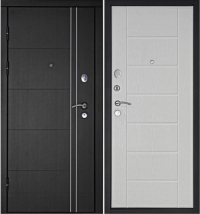 Дверной Континент   дверь металлическая дк теплолюкс беленый дуб 860х2050 левая превью