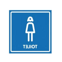 Контур лайн   табличка 130х130мм туалет женский превью