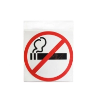 Контур лайн   наклейка 130х130мм не курить превью