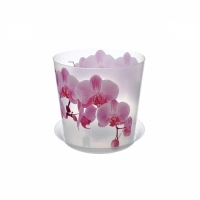 IDEA   горшок для орхидей деко d160мм 2,4л с подставкой розовая превью
