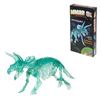 ИГРОЛЕНД  214-035 ИГРОЛЕНД 3D Пазл "Скелет динозавра", ABS, 8х15х2,5 см, 6 дизайнов превью