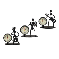 LADECOR  529-204 LADECOR CHRONO Часы настольные в виде человечков с музыкальными инструм., 12,7х7х10см, 1хААА, металл превью