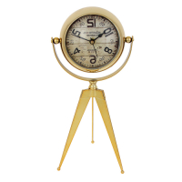 LADECOR  529-256 LADECOR CHRONO Часы настольные металлические, 14x11x30 см, 1xAA, цвет бежевый превью