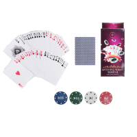 LDGames  538-093 LDGames Набор для игры в покер, 7х4,2х14 см, 24 фишки + дилер+ карты, пластик, бумага превью