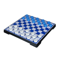 LDGames  539-089 LDGames Игра шашки бело-голубые, 19,5x10x3,5 см превью