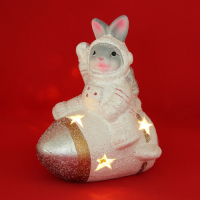 Сноу бум  398-443 СНОУ БУМ Фигурка в виде кролика с подсветкой, керамика, 12,7x9,7x15,4 см, арт 7, 2 вида превью
