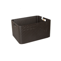CURVER   Корзина для хранения Curver Rattan Style Box, тёмно-коричневая, 29 х 19 х 13 см, пластик превью