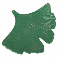 HILL & MILL   Тарелка декоративная Gingko, 21х16 см, зеленый превью