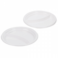 ANTELLA   Набор тарелок одноразовых 2-х секционных, 6 шт, 22 см, пластик превью