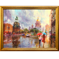 РУССКАЯ КОЛЛЕКЦИЯ   Картина в раме Летний дождь в Питере, 30х40 см превью