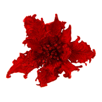 Artborne   Цветок пуансеттия на клипсе красный Artborne превью