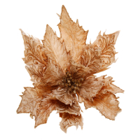 Artborne   Цветок пуансеттия на клипсе бежевый Artborne превью