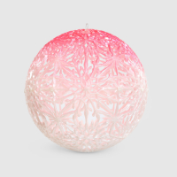 Acro   Шар новогодний Acro бело-розовый 20 см превью