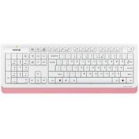 A4TECH Клавиатуры Fstyler FK10 Клавиатура A4TECH Fstyler FK10, USB, белый розовый [fk10 pink] превью