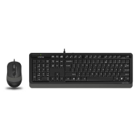 A4TECH Комплекты (Клавиатура+Мышь) F1010 Комплект (клавиатура+мышь) A4TECH Fstyler F1010, USB, проводной, черный и серый [f1010 grey] превью