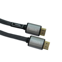 NONAME Кабели для ТВ и аудио-видео LAZSO WH-111-B Кабель аудио-видео LAZSO WH-111-B, HDMI (m) - HDMI (m) , ver 2.0, 2м, GOLD, черный [wh-111(2m)-b] превью